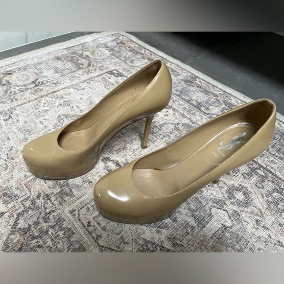 YSL YVES SAINT LAURENT Tribtoo 80 Nude Heel 38.5 - Picture 9 of 12